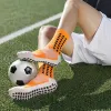 Orange and white anti-slip socks, pure cotton, sweat-absorbing and breathable, unisplicate details Picture